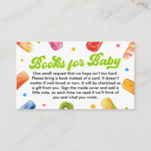 Ready to Pop Baby Shower Popsicle Books for Baby Enclosure Card