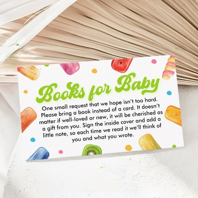 Ready to Pop Baby Shower Popsicle Books for Baby Enclosure Card (Creator Uploaded)