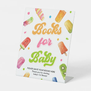 Ready to Pop Baby Shower Popsicle Books for Baby Pedestal Sign