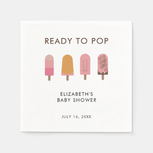 Ready to Pop Baby Shower Popsicles Cute Napkins