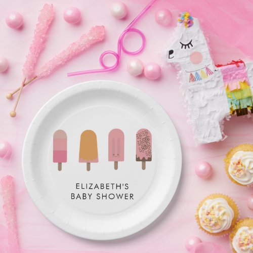 Ready to Pop Baby Shower Popsicles Cute Paper Plates