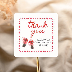 Ready to Pop Baby Shower Square Sticker