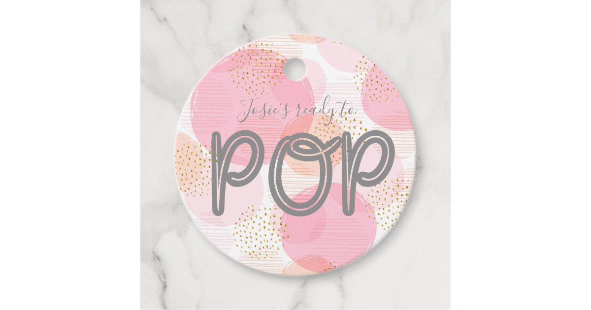 Ready To Pop Baby Shower Thank You Favor Tag Zazzle Com