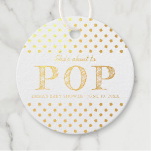 Ready to Pop Baby Shower Thank You Favor Tag