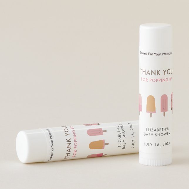 Ready to Pop Baby Shower Thank you  Lip Balm (Front)