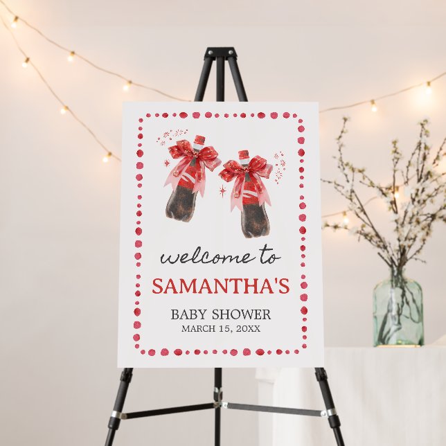 Ready to Pop Baby Shower Welcome Sign (In Situ (Stand))