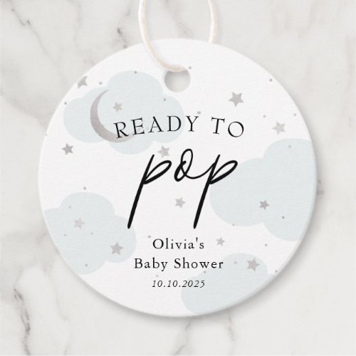 Ready to POP Blue Moon and Silver Stars  Favor Tags
