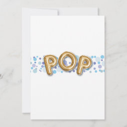 Ready to POP Boy Baby Shower Gold &amp; Blue Invite | Zazzle