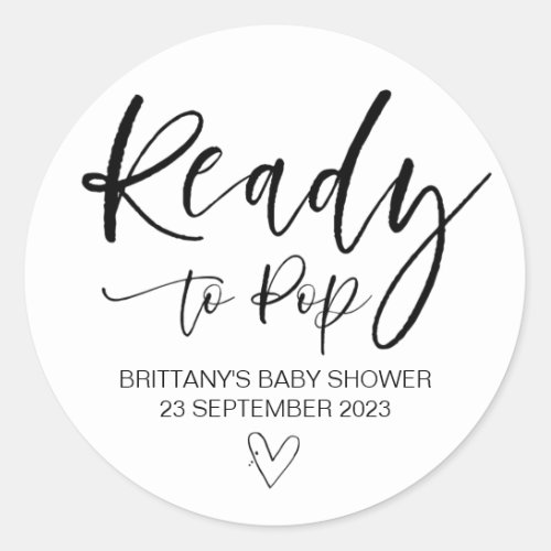 Ready To Pop Cute Baby Shower Favor Cute Classic Round Sticker