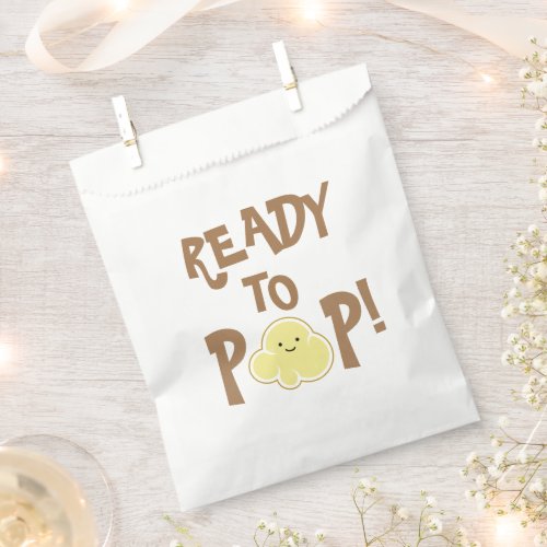 Ready to Pop Cute Popcorn Kernel Favor Bag