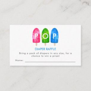 Ready to Pop Diaper Raffle Enclosure Card
