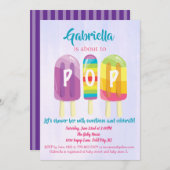 Ready To POP  Ice Pops Baby Shower Invitation (Front/Back)