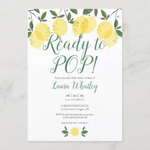 Ready to POP Lemons Baby Shower Invitation