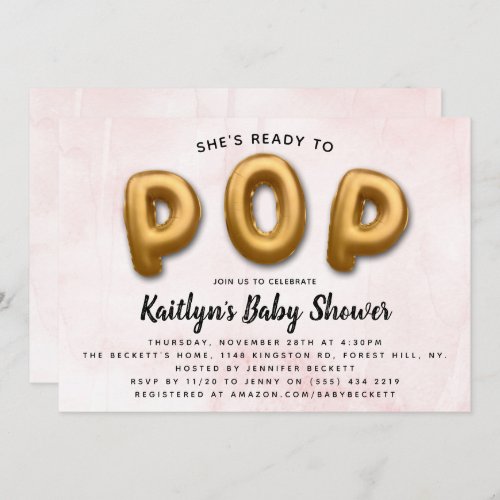 Ready To POP Modern Baby Shower Invitation