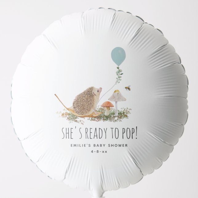 Ready to Pop Mushrooms Hedgehog Balloon Boy (Front)