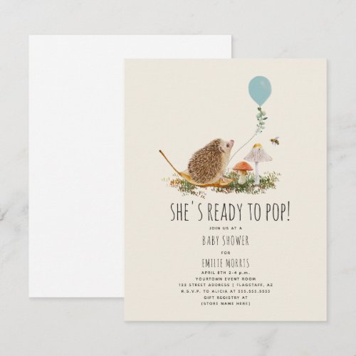 Ready to Pop Mushrooms Hedgehog Balloon Boy