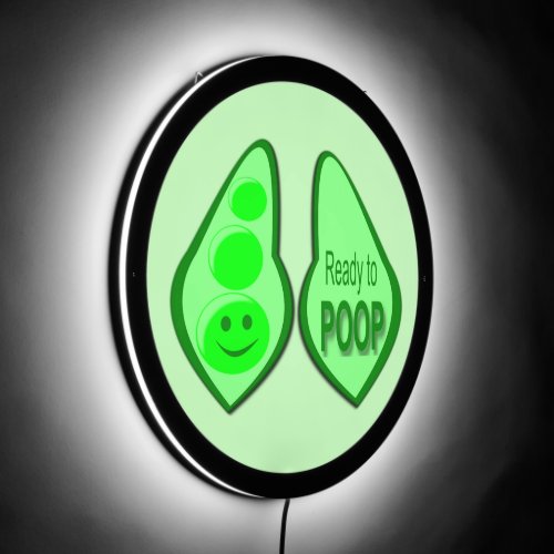 Ready to Pop New Baby Funny Green Pea Custom LED Sign