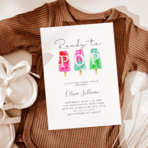 Ready to Pop Popsicle Baby Shower Invitation