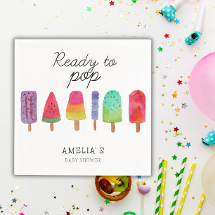 Ready To Pop Popsicle Baby Shower Party Napkins