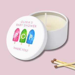 Ready to Pop Popsicle Baby Shower Thank You Mini Candle Favors