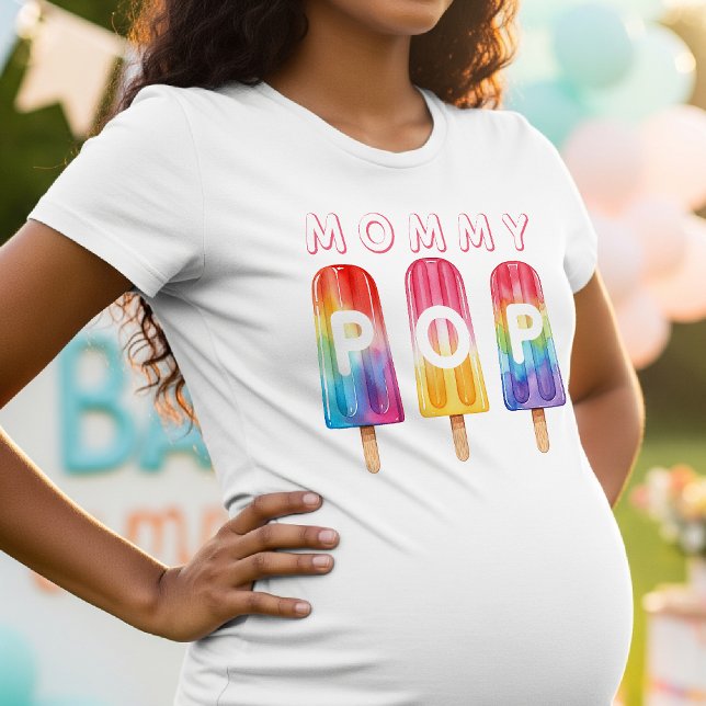 Ready To Pop Popsicle Mommy Baby Shower T-Shirt (Ready To Pop Popsicle Mommy Baby Shower T-Shirt
)