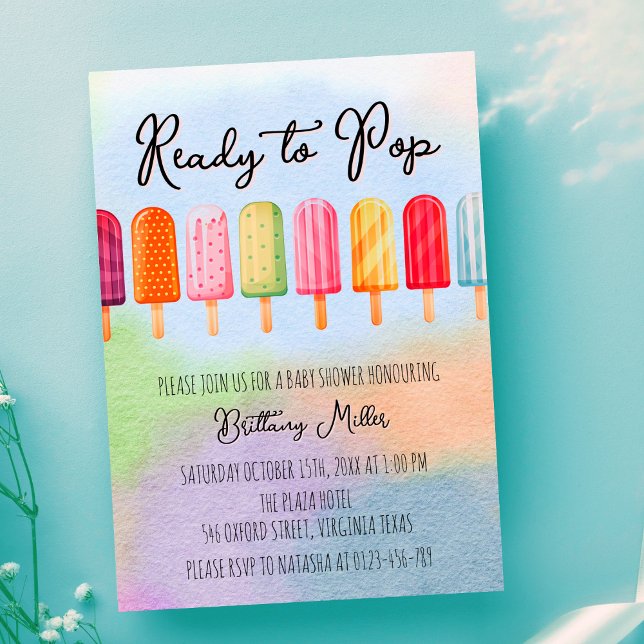 Ready To Pop Popsicle Summer Baby Shower Invitation (Creator Uploaded)