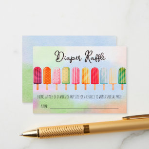 Ready To Pop Popsicles Diaper Raffle Enclosure Card