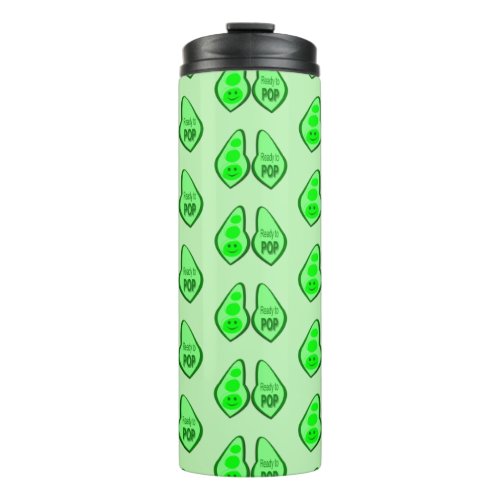 Ready to Pop Pregnant Green Pea Thermal Tumbler