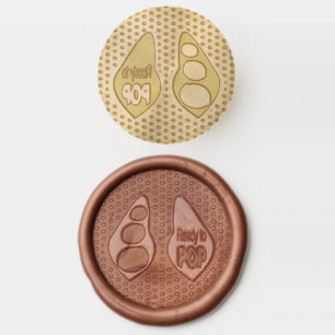 Ready to Pop Pregnant Green Pea Wax Seal Stamp