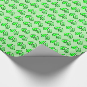 Ready to Pop Pregnant Green Pea Wrapping Paper