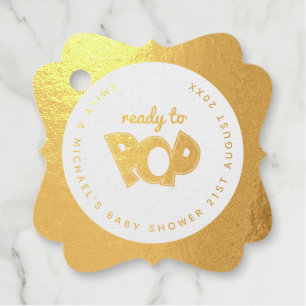 Ready To POP Real FOIL Baby Shower Thank You Foil Favor Tags