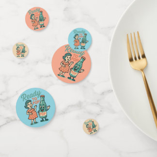 Ready to Pop Retro 1950s Maternity Baby Shower  Confetti