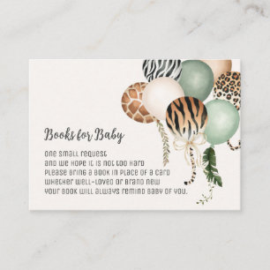 Ready to Pop Safari Books for Baby Request Card