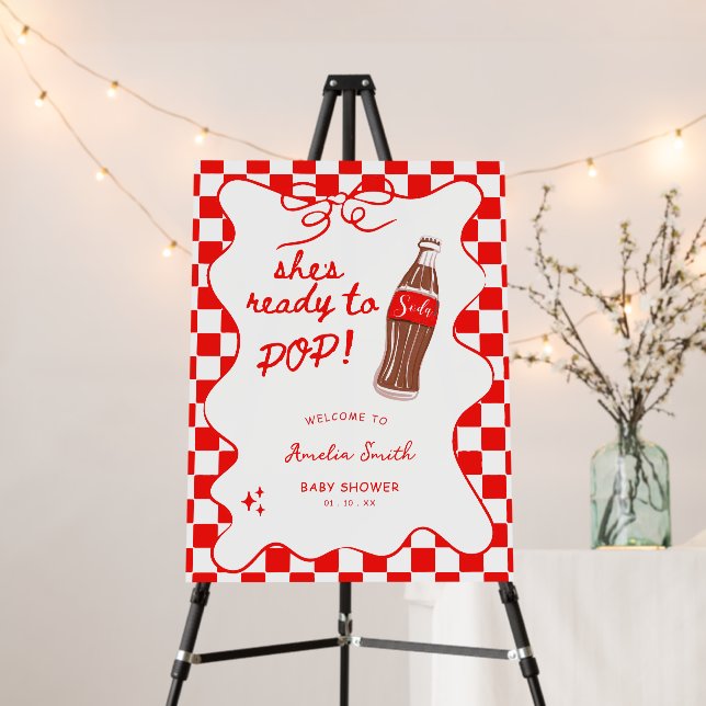 Ready to Pop Soda Baby shower Foam Board (In Situ (Stand))