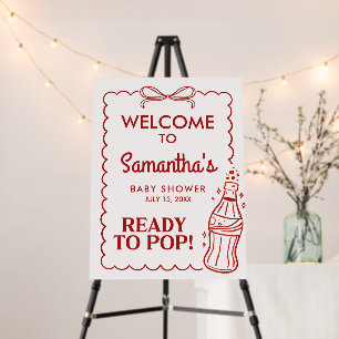 Ready to Pop Soda Baby Shower Welcome Sign