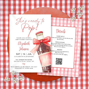 Ready To Pop Soda Bottle Baby Shower All In One Invitation