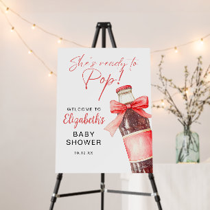 Ready To Pop Soda Bottle Baby Shower Welcome Sign