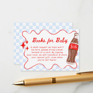 Ready to Pop Soda Boy Baby shower Books For Baby Enclosure Card