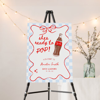 Ready to Pop Soda Boy Baby shower Foam Board