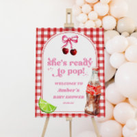 Ready To Pop! Soda Pop Baby Shower Welcome Sign