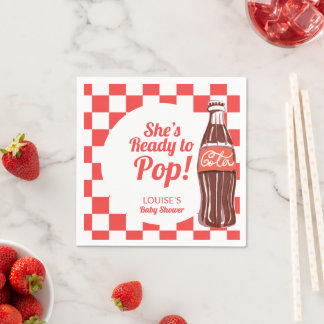 Ready To Pop Soda Pop Cola Baby Shower Napkins