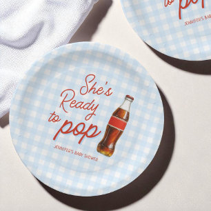 Ready To Pop Soda Pop Cola Boy Baby Shower Paper Plates
