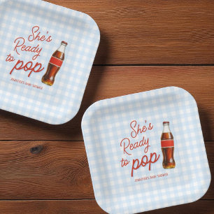 Ready To Pop Soda Pop Cola Boy Baby Shower Paper Plates