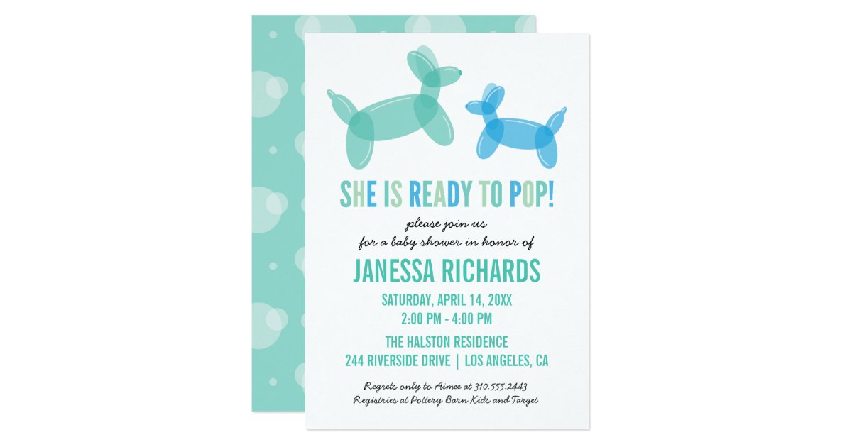 Ready To Pop Stylish Boy Baby Shower Invitations