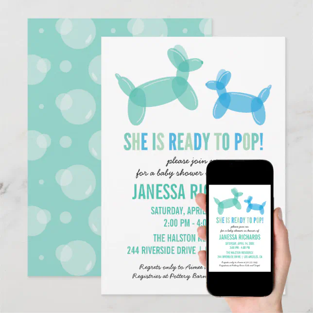 Ready to Pop Stylish Boy Baby Shower Invitations | Zazzle