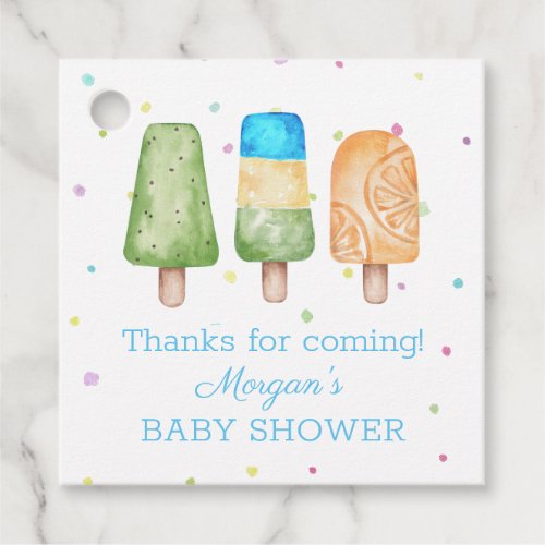 Ready to Pop Summer Boy Baby Shower Favors Favor Tags