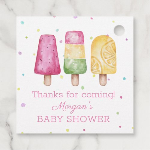 Ready to Pop Summer Girl Baby Shower Favors Favor Tags