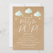 Ready to Pop Twinkle Twinkle Baby Shower Rustic Invitation (Front)