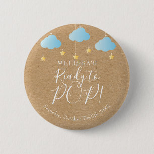 Ready to POP Twinkle Twinkle Blue Rustic Kraft Button