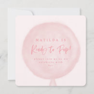 Ready to pop watercolor balloon baby shower invite